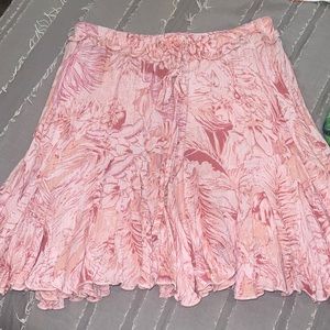 Pink Floral Skirt with Built in shorts